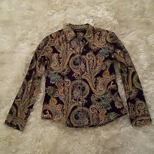 Paisley print top